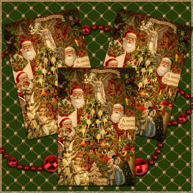 Altmodische Weihnachtsfreude Geschenkpapier Set (Von Creator hochgeladen)