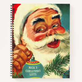 Altmodische Weihnachtslisten Notizbuch
