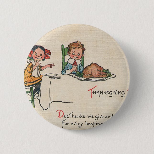 altmodischer Erntedank Button (Vorderseite)