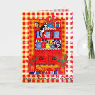 Altmodischer Küchen-Schrank mit Karte