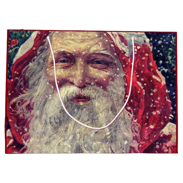 Altmodischer Viktorianischer Nikolaus Große Geschenktüte (Rückseite)
