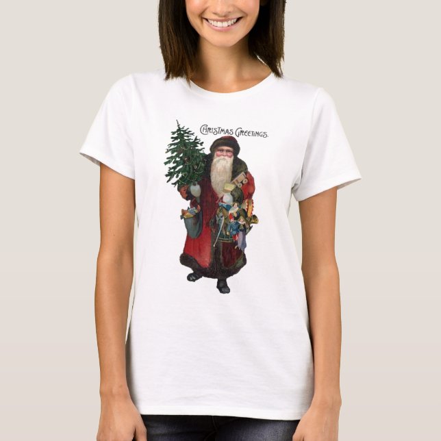 Altmodischer Weihnachtsmann T-Shirt (Vorderseite)