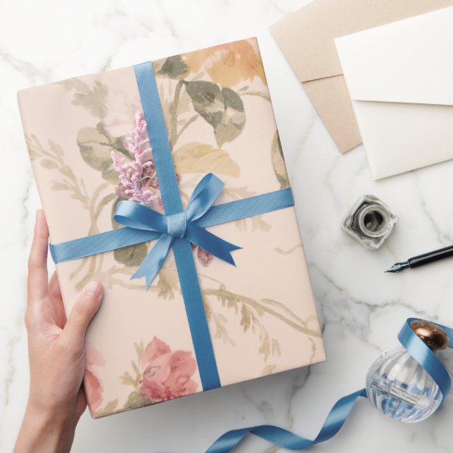Altmodisches Blumenpapier Geschenkpapier (Schenken)