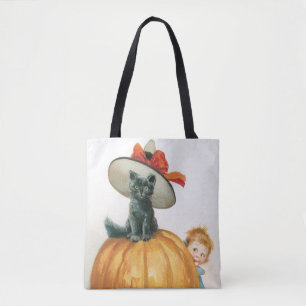 Altmodisches Halloween, Hexenkatze Tasche