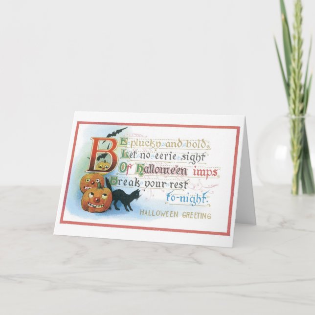 Altmodisches Halloween Karte (Vorderseite)