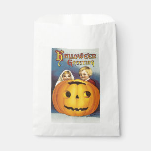 Altmodisches Halloween, Pumpkin (Jack-o'-Laterne) Geschenktütchen