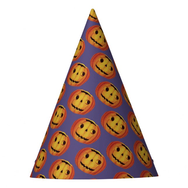 Altmodisches Halloween, Pumpkin (Jack-o'-Laterne) Partyhütchen (Vorderseite)