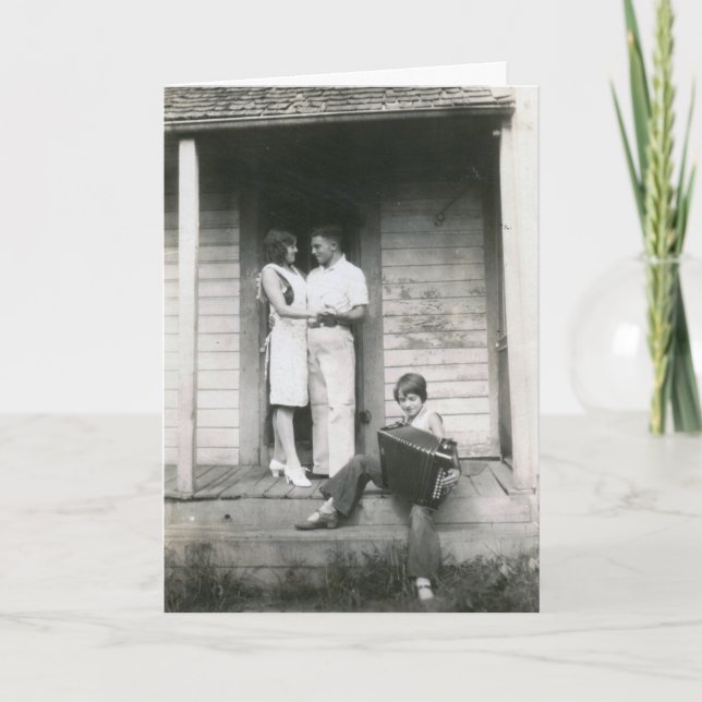 Altmodisches Romance Feiertagskarte (Vorderseite)