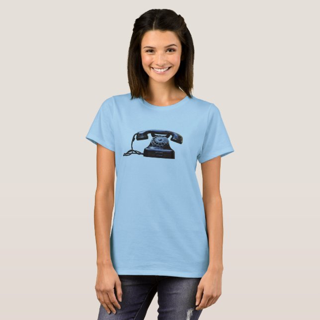 altmodisches Telefon T-Shirt (Vorne ganz)