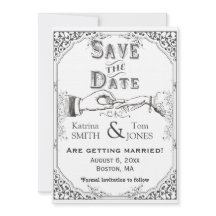 Altmodisches viktorianisches Save the Date