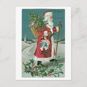 Altmodisches Weihnachten, Santa Feiertagspostkarte
