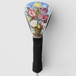 Altniederländisches Blumenstilleben des Goldenen Z Golf Headcover
