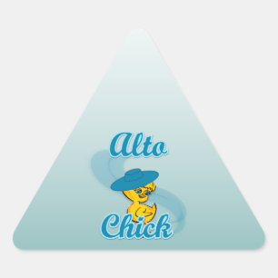 Alto Chick #3 Dreieckiger Aufkleber