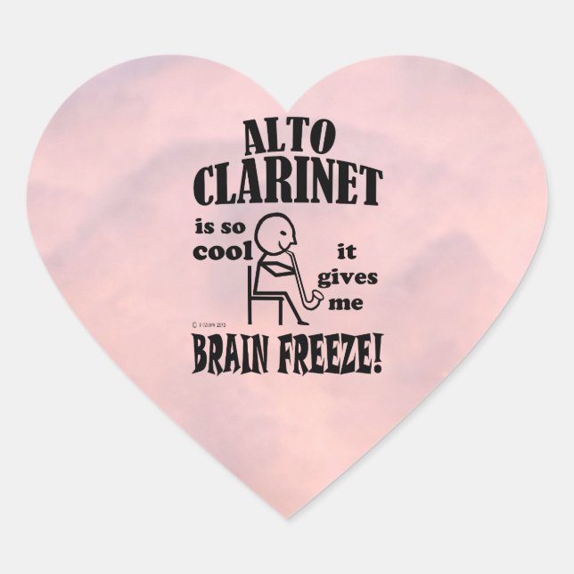 Alto Clarinet, Brain Freeze Heart Sticker (Vorderseite)