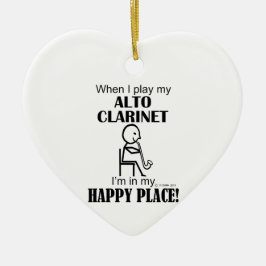 Alto Clarinet Happy Place Keramik Ornament
