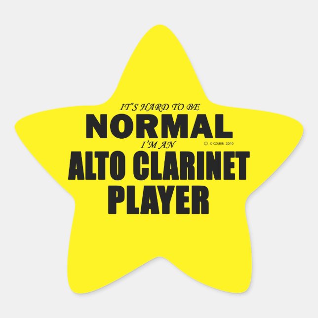 Alto Clarinet Player Star-Aufkleber Stern-Aufkleber (Vorderseite)