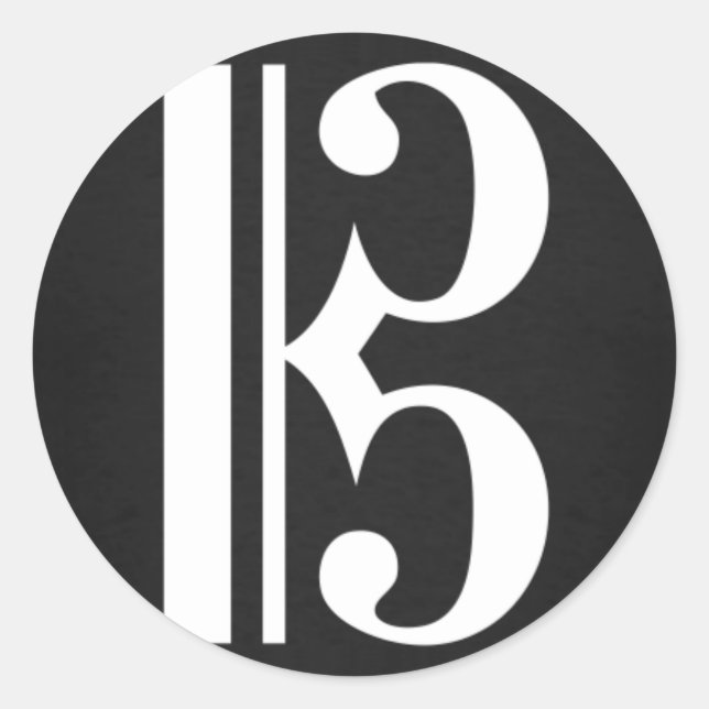Alto Clef en Sticker noir (Devant)