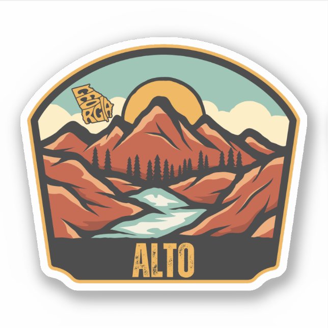 Alto, Georgien Aufkleber (Vorderseite)