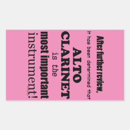 Alto Klarinette wichtigste Instrument Rectangula Rechteckiger Aufkleber