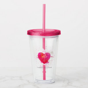 Alto Musical Heart Singing Part Acryltrinkbecher