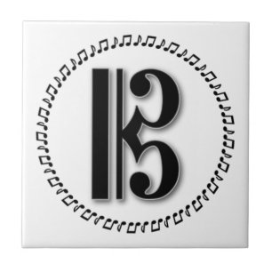 Alto oder Tenor Clef Musiknote Design C Clef Fliese