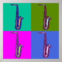 Alto Saxophon Pop Art