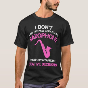 Alto Saxophone Spieler Frauen Jugend Jazz Saxophon T-Shirt