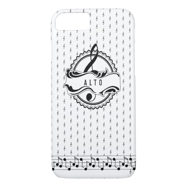 Alto Singer Musical Note Phone Case (Rückseite)