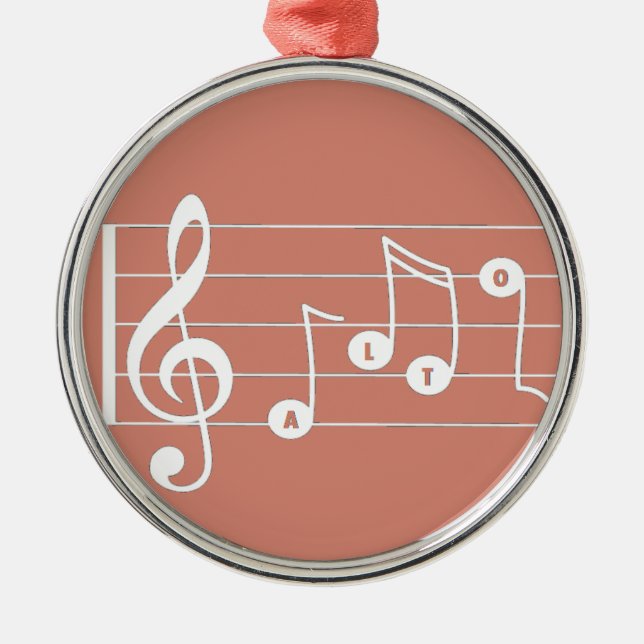 Alto Singer Musical Ornament (Vorne)