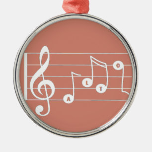 Alto Singer Musical Ornament Aus Metall