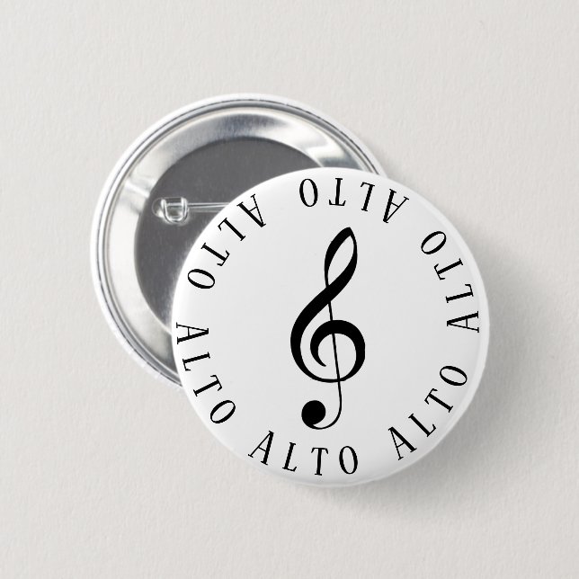 Alto Singer Treble Clef Button (Vorne & Hinten)