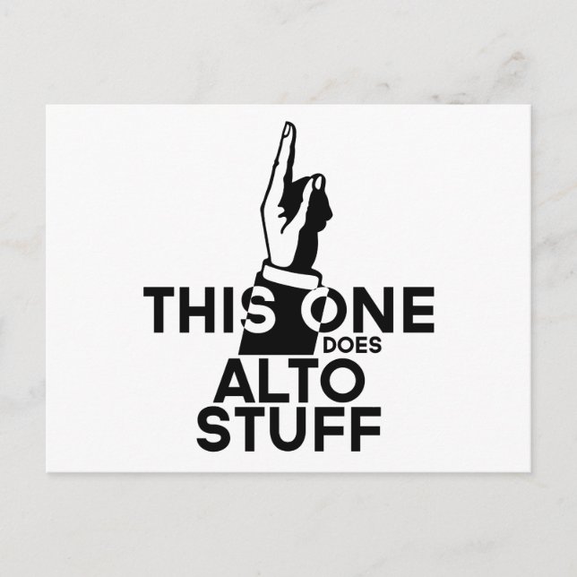 Alto Stuff - Funny Alto Music Postkarte (Vorderseite)