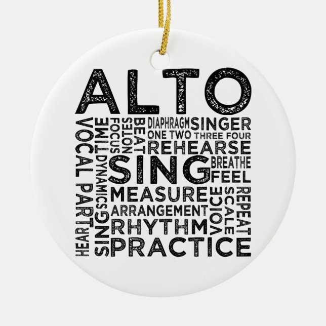 Alto Typografie Keramik Ornament (Vorne)
