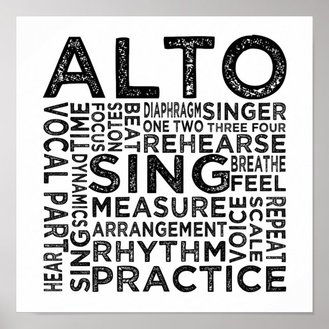 Alto Typografie Poster (Vorne)