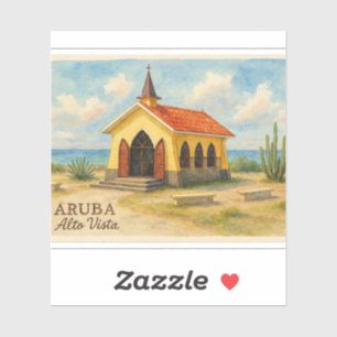 Alto Vista Aruba Aquarell Aufkleber