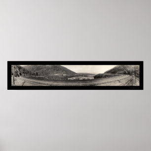 Altoona PA Horseshoe Curve RR Foto 1934 Poster