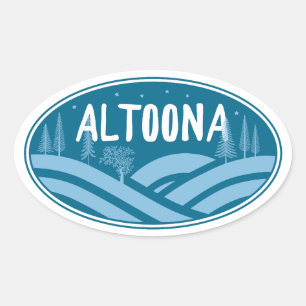 Altoona Pennsylvania Außenbereich Ovaler Aufkleber
