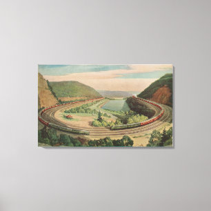 Altoona, Pennsylvania, das berühmte HufeisenCurv Leinwanddruck