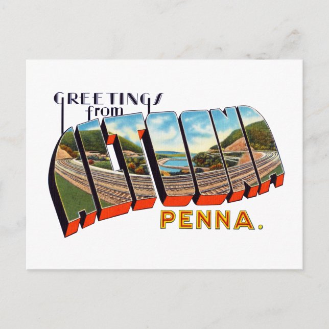 Altoona Pennsylvania Postkarte (Vorderseite)