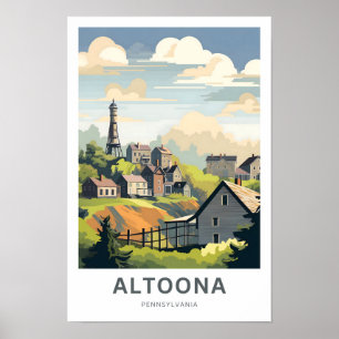 Altoona Pennsylvania Travel Print Poster