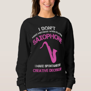 Altosaxophon-Spielerinnen Jugendjazz Saxophonistin Sweatshirt
