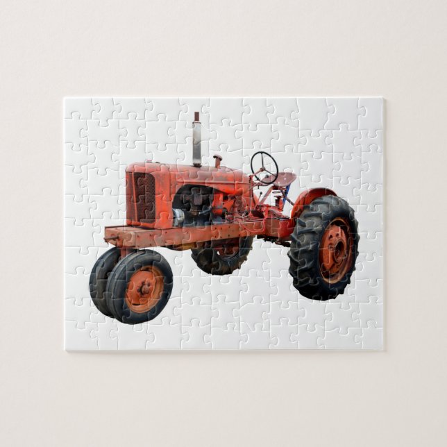 Altroter Traktor wiederhergestellt (Horizontal)