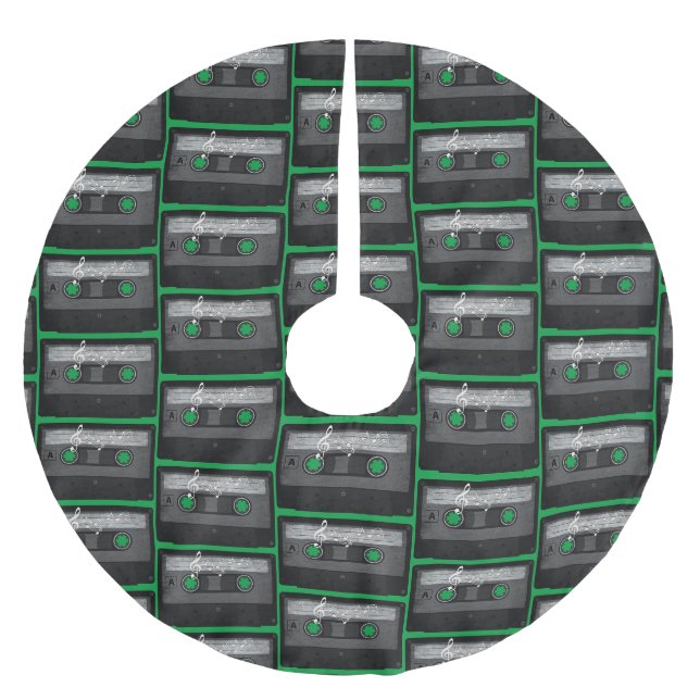 Altschulkassette leidet polyester weihnachtsbaumdecke (Vorderseite)