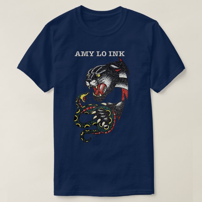 Altschulpanther und Schlange 1 T-Shirt (Design vorne)