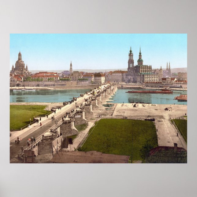 Altstadt Altstadt Dresden Aussicht auf das Kriegsm Poster (Vorne)