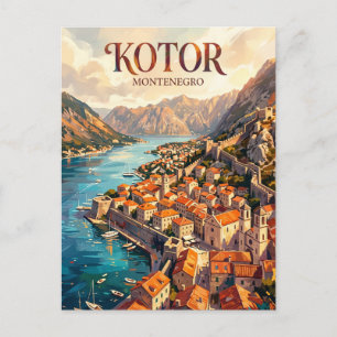 Altstadt, Bucht von Kotor, Kotor Montenegro Postkarte