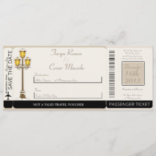 Altstadt Christma Boarding Pass Einladung Hochzeit