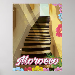 Altstadt Marokko Reiseplakat Poster