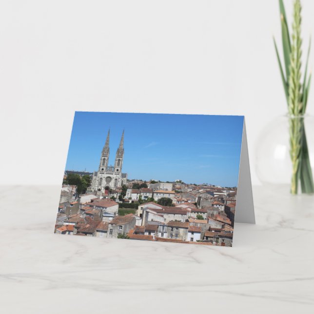 Altstadt Niort Skyline, Frankreich Karte (Vorderseite)