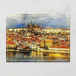 Altstadt Prag (Praha) von Bridge Tower Postcard Postkarte
